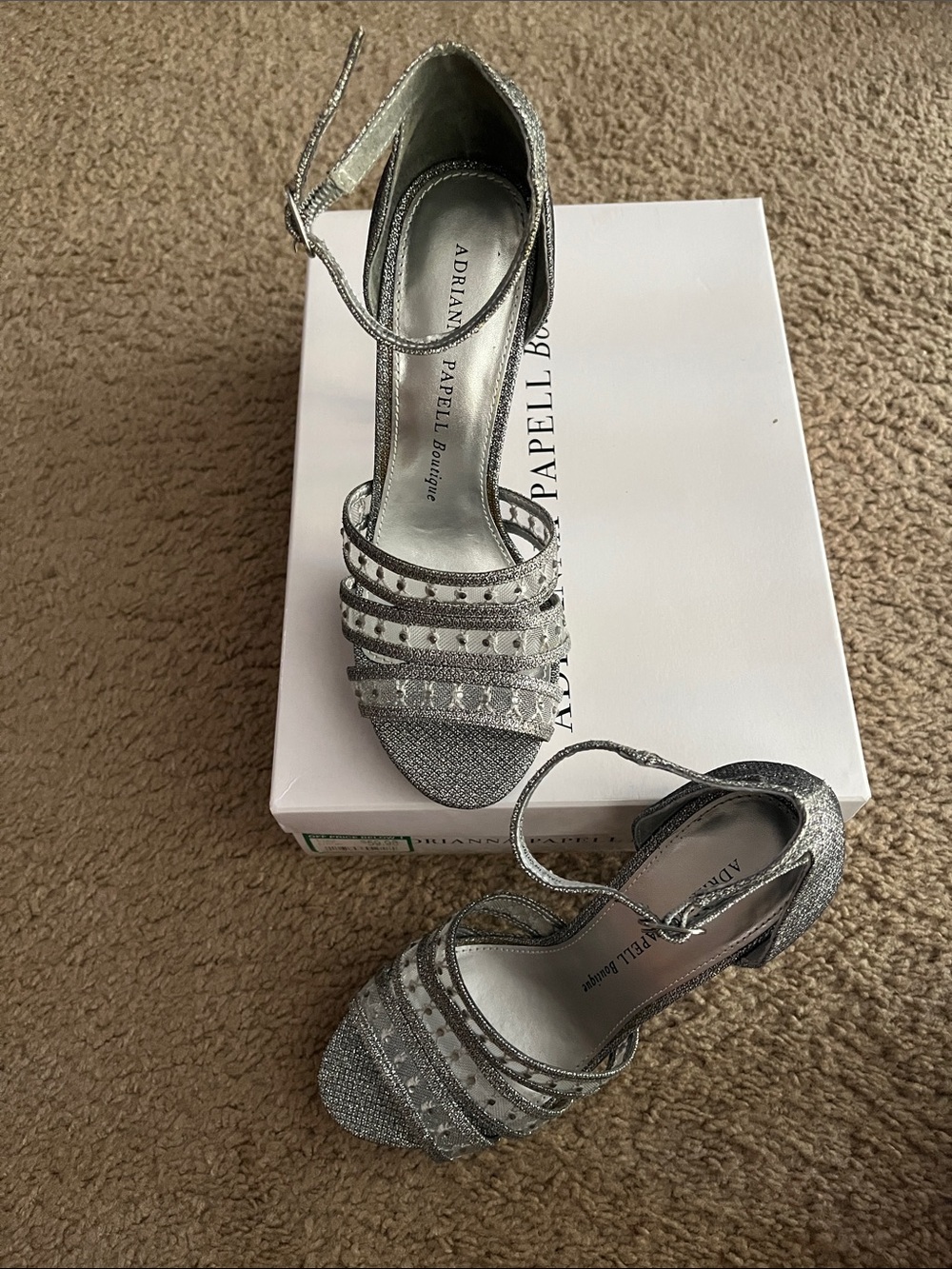 Adrianna Papell gunmetal Taimi heels 6